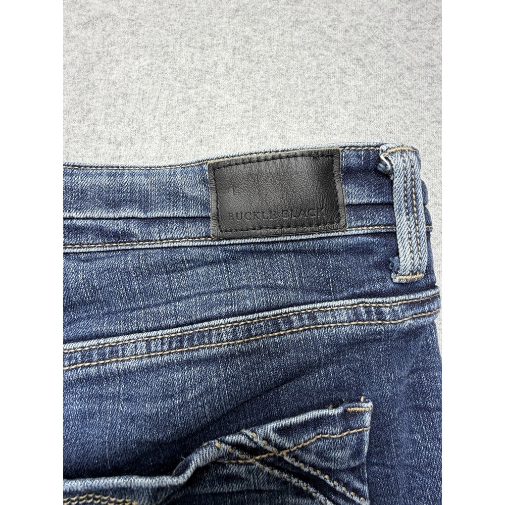 BKE Black Jeans Womens 30x27 Ankle Skinny Distressed Medium Wash Stretch Denim - Picture 7 of 10